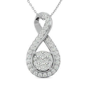 Diamond 1/2 ct tw Fashion Pendant in 14K White Gold - Larson Jewelers