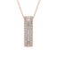 14K Rose Gold Round and Baguette Diamond 1/3 Ct.Tw. Drop Bar Pendant - Larson Jewelers