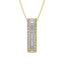 14K Yellow Gold Round and Baguette Diamond 1/3 Ct.Tw. Drop Bar Pendant - Larson Jewelers