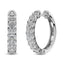 10K White Gold Diamond 1 Ct.Tw. Hoop Earrings - Larson Jewelers