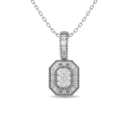 Diamond 1/2 ct tw Fashion Pendant in 14K White Gold - Larson Jewelers