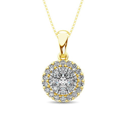 Diamond Fashion Pendant 5/8 ct tw Round Cut in 14K Yellow Gold - Larson Jewelers