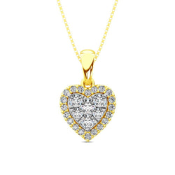 Diamond Fashion Pendant 1/2 ct tw Round Cut in 14K Yellow Gold - Larson Jewelers