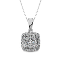 Diamond Fashion Pendant 5/8 ct tw Round Cut in 14K White Gold - Larson Jewelers