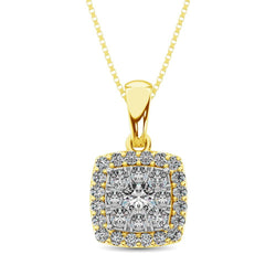 Diamond Fashion Pendant 5/8 ct tw Round Cut in 14K Yellow Gold - Larson Jewelers