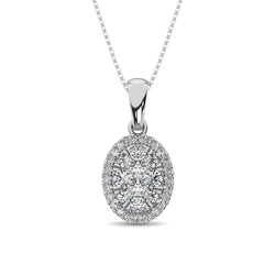 Diamond Fashion Pendant 5/8 ct tw Round Cut in 14K White Gold - Larson Jewelers