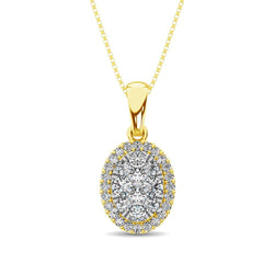 Diamond Fashion Pendant 5/8 ct tw Round Cut in 14K Yellow Gold - Larson Jewelers