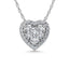 Diamond 1 Ct.Tw. Heart Pendant in 14K White Gold - Larson Jewelers