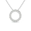 Diamond 1/4 Ct.Tw. Circle Pendant in 14K White Gold - Larson Jewelers