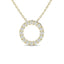 Diamond 1/4 Ct.Tw. Circle Pendant in 14K Yellow Gold - Larson Jewelers