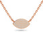 Diamond Eye Shape Necklace 1/5 ct tw in 10K Rose Gold - Larson Jewelers