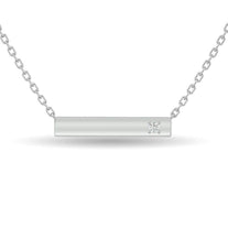 Diamond Bar Necklace 1/20 ct tw in Sterling Silver - Larson Jewelers