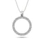 Diamond Circle Pendant 1/4 ct tw in 14K White Gold - Larson Jewelers