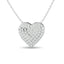 Diamond Heart Pendant 1/4 ct tw Round Cut in 10K White Gold - Larson Jewelers