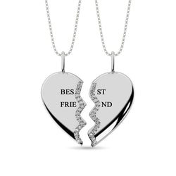 Diamond Best Friend Pendant 1/10 ct tw in Sterling Silver - Larson Jewelers