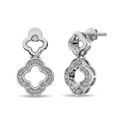 Diamond Fashion Earrings 1/20 ct tw in Sterling Silver - Larson Jewelers