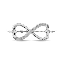 Diamond Infinity Bracelet 1/6 ct tw in Sterling Silver - Larson Jewelers