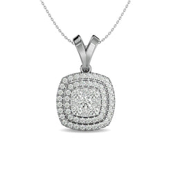 Diamond 1/2 ct tw Fashion Pendant in 14K White Gold - Larson Jewelers