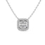 Diamond 1/4 Ct.Tw. Round and Baguette Fashion Pendant in 14K White Gold - Larson Jewelers