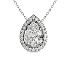 Diamond 1/2 ct tw Pear Shape Fashion Pendant in 14K White Gold - Larson Jewelers