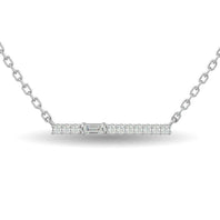 Diamond 1/8 Ct.Tw. Fashion Pendant in 14K White Gold - Larson Jewelers