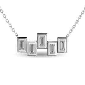 Diamond 1/6 Ct.Tw. Fashion Necklace in 14K White Gold - Larson Jewelers