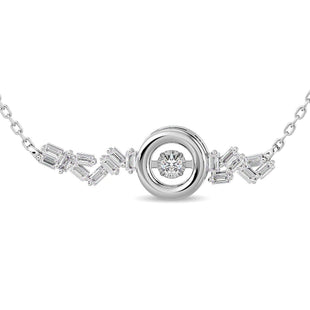 Diamond 1/8 Ct.Tw. Fashion Necklace in 10K White Gold - Larson Jewelers