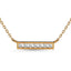 Diamond 1/4 Ct.Tw. Bar Pendant in 10K Rose Gold - Larson Jewelers