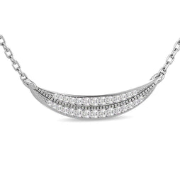 Diamond 1/4 Ct.Tw. Fashion Necklace in 10K White Gold - Larson Jewelers