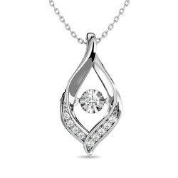 Diamond Slide Pendant 1/10 ct tw in 10K White Gold - Larson Jewelers