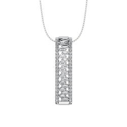 Diamond 1/4 Ct.Tw. Slide Pendant in 14K White Gold - Larson Jewelers