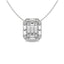 Diamond 1/4 Ct.Tw. Round and Baguette Fashion Pendant in 14K White Gold - Larson Jewelers