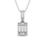 Diamond 1/6 Ct.Tw. Round and Baguette Fashion Pendant in 14K White Gold - Larson Jewelers