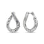 Diamond 1 1/2 Ct.Tw. Baguette Hoop Earrings in 14K White Gold - Larson Jewelers