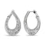 Diamond 1 Ct.Tw. Round and Baguette Hoop Earrings in 14K White Gold - Larson Jewelers