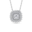 Diamond 1/2 Ct.Tw. Cluster Fashion Pendant in 14K White Gold - Larson Jewelers