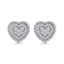 Diamond 5/8 Ct.Tw. Cluster Fashion Earrings in 14K White Gold Gold - Larson Jewelers