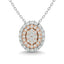 Diamond 1/2 Ct.Tw. Cluster Round Pendant in 14K Two Tone Gold - Larson Jewelers