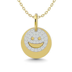 Diamond 1/6 Ct.Tw. Fashion Pendant in 10K Yellow Gold - Larson Jewelers