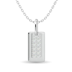 10KT WHITE GOLD 1/10CT TW DIAMOND PENDANT - Larson Jewelers