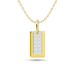 Diamond 1/10 ct tw Tag Pendant in 10K Yellow Gold - Larson Jewelers