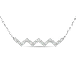 Diamond 1/10 Ct.Tw. Fashion Necklace in 10K White Gold - Larson Jewelers