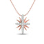 Diamond 1/8 ct tw Sun Necklace in 10K Rose Gold - Larson Jewelers