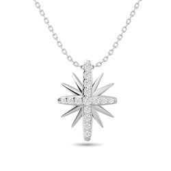 10KT WHITE GOLD 1/8CT TW DIAMOND PENDANT - Larson Jewelers