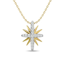 Diamond 1/8 ct tw Star Pendant in 10K Yellow Gold - Larson Jewelers