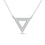 Diamond Tringle Pendant 1/10 ct tw in 10K White Gold - Larson Jewelers