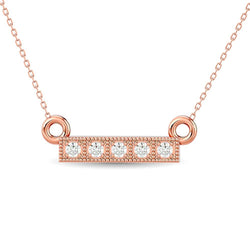 Diamond 1/20 ct tw Fashion Pendant in 10K Rose Gold - Larson Jewelers