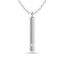 Diamond Bar Pendant 1/50 ct tw in 10K White Gold - Larson Jewelers