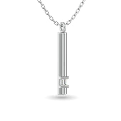 Diamond Bar Pendant 1/50 ct tw in 10K White Gold - Larson Jewelers