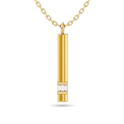 Diamond Bar Pendant 1/50 ct tw in 10K Yellow Gold - Larson Jewelers